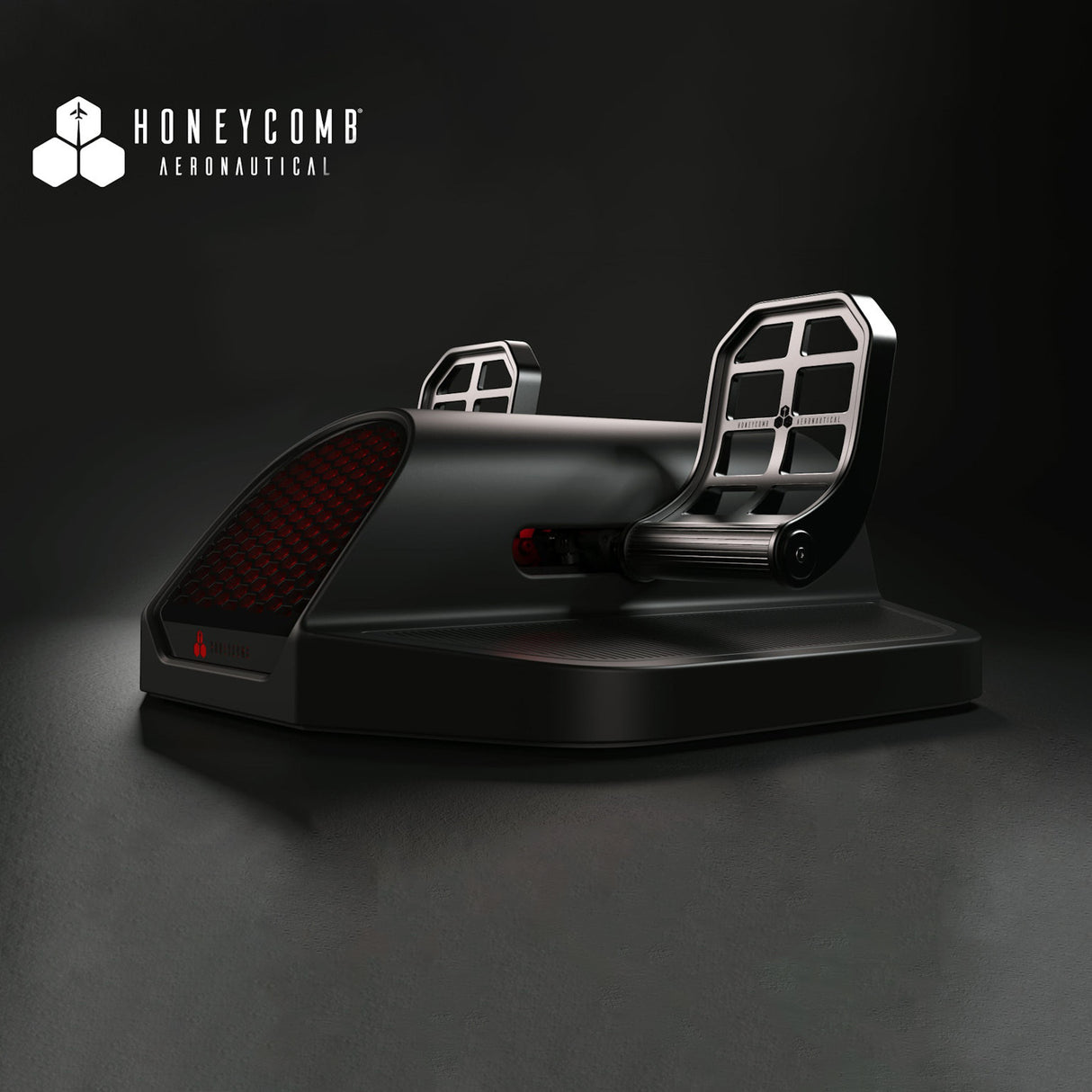Honeycomb Aeronautical Charlie Rudder Pedals with Adjustable Tension Knob and Aluminum Construction