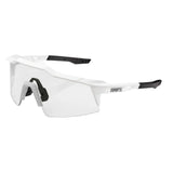 100% Speedcraft SL Sunglasses Matte White HiPER Silver Lens (Open Box)