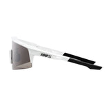 100% Speedcraft SL Sunglasses Matte White HiPER Silver Lens (Open Box)