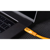 Tether Tools TetherPro USB-C to USB-C 31-Feet Straight to Right Angle Cable (Orange)