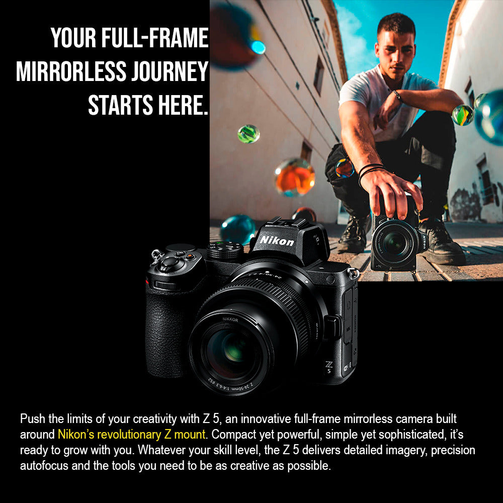 Nikon Z 5 FX-format Mirrorless Camera Body with Nikon NIKKOR Z 24-70mm f/4 S Lens Bundle