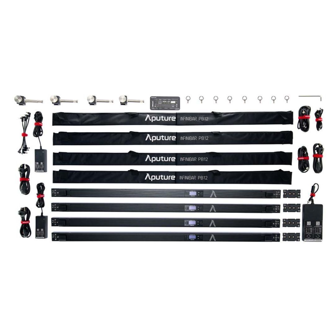 Aputure Infinibar PB12 4-Light Kit with Infinite Blending Design for Cinematographers and Designers