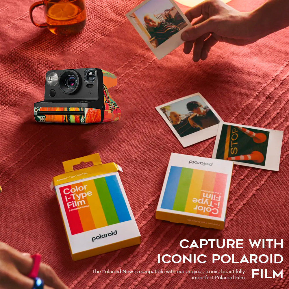 Polaroid NOW R Gen 2 Camera (Basquiat Edition) with Focus Camera Polaroid Film Kit Bundle