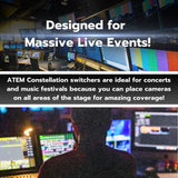 Blackmagic Design ATEM 1 M and E Constellation 4K Live Production Switcher with Cable Bundle