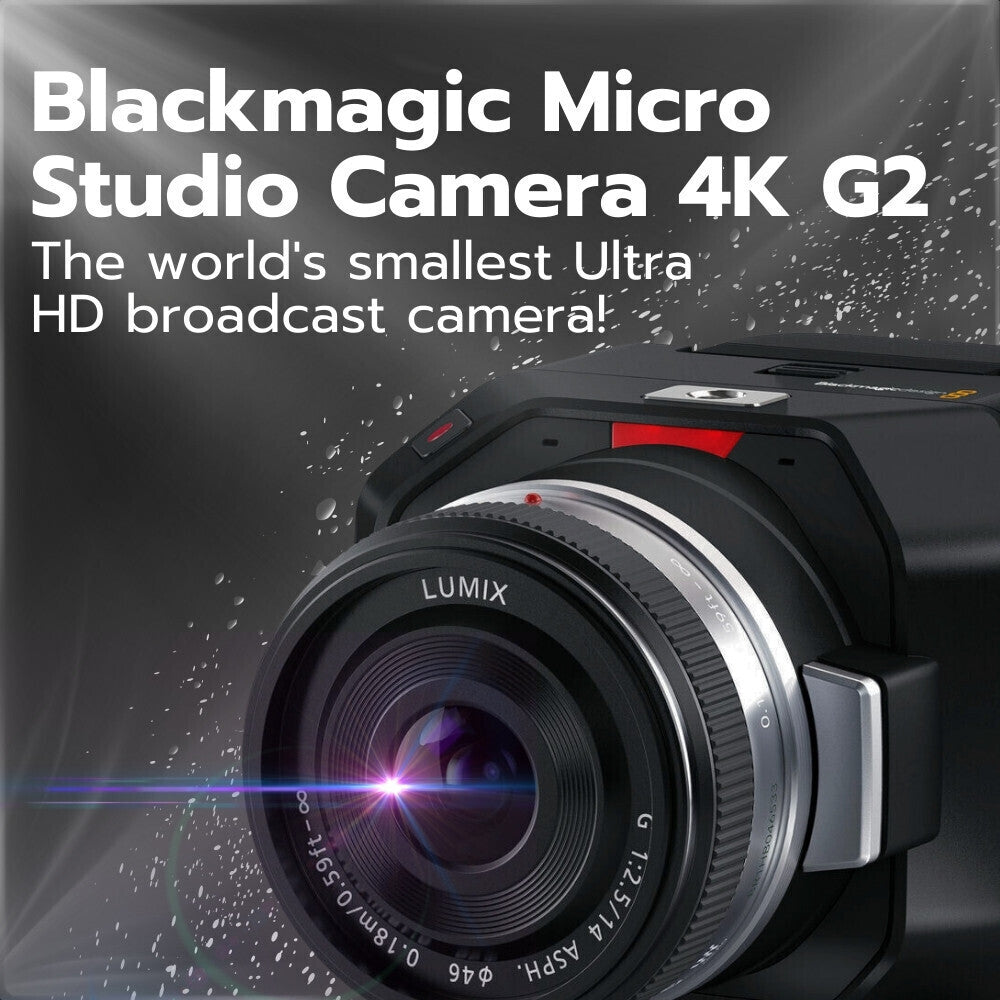 Blackmagic Design Micro Studio Camera 4K G2 with Lens and Battery for Canon EOS 5D Mark II Bundle