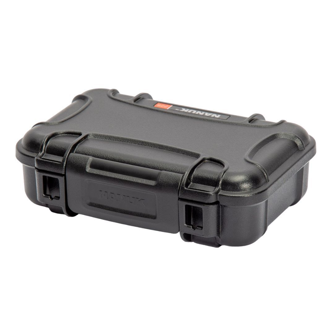 Nanuk 225 Waterproof Hard Case with Durable ABS Shell, Dustproof Seal, and Secure Latches (Black)