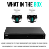 Lorex 4K 16 Camera Capable (Wired or Fusion Wi-Fi) 4TB NVR with Four Lorex 4K Security Camera Bundle