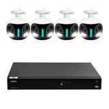 Lorex 4K 16 Camera Capable (Wired or Fusion Wi-Fi) 4TB NVR with Four Lorex 4K Security Camera Bundle