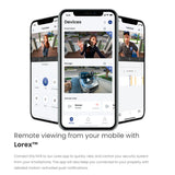 Lorex 4K 16 Camera Capable (Wired or Fusion Wi-Fi) 4TB NVR with Four Bullet Security Camera Bundle