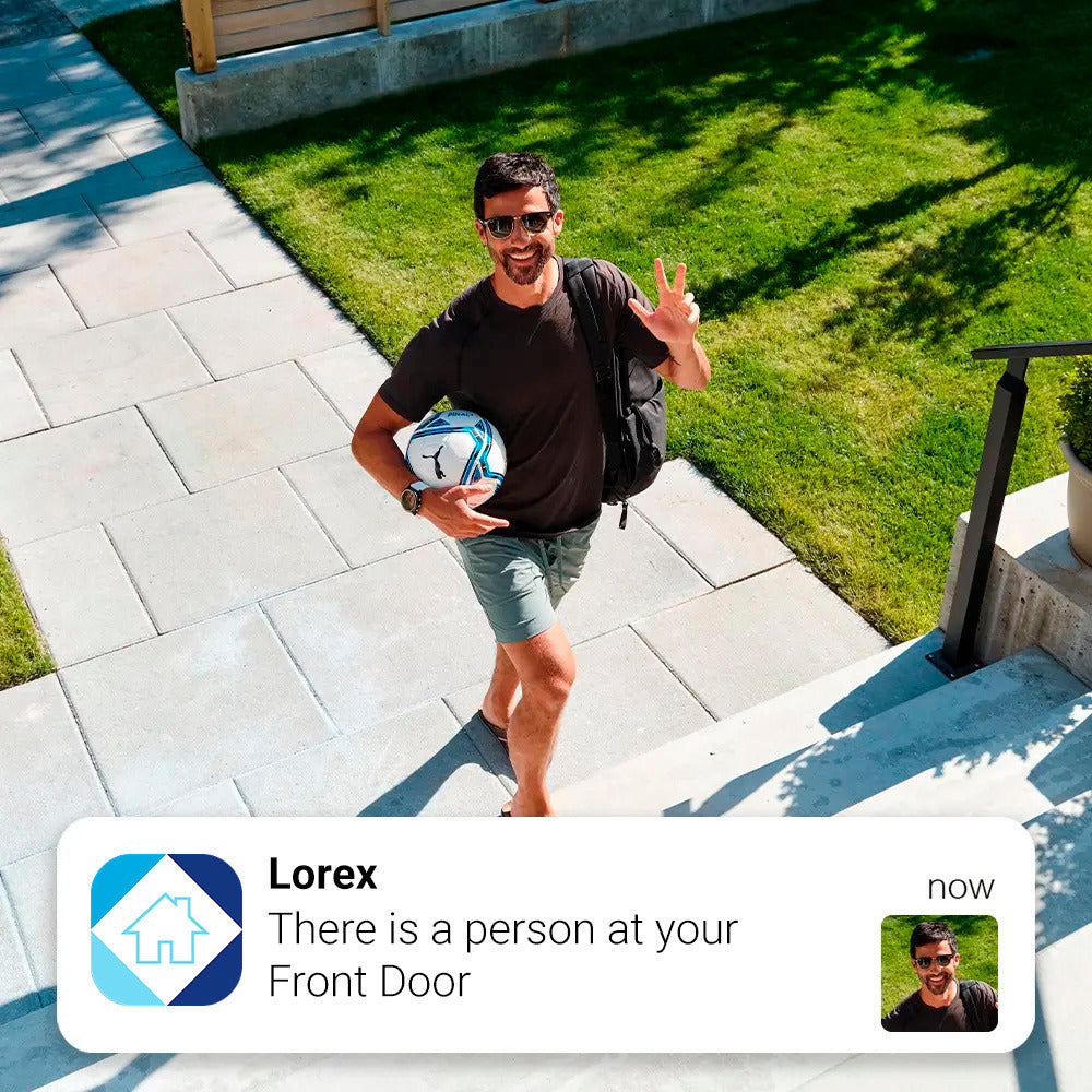 Lorex 4K 16 Camera Capable (Wired or Fusion Wi-Fi) 4TB NVR with Four Bullet Security Camera Bundle