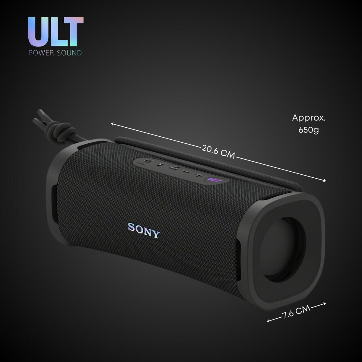 Sony ULT FIELD 1 Bluetooth Wireless Portable Speaker with Echo Canceling Tech (Black, 2-Pack) Bundle