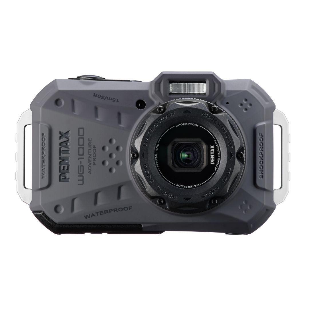 Pentax WG-1000 All-Weather Compact Camera with 4x Optical Zoom and 20 Color Modes (Gray)