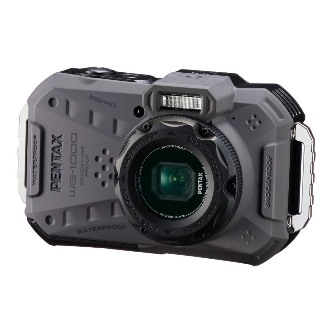 Pentax WG-1000 All-Weather Compact Camera with 4x Optical Zoom and 20 Color Modes (Gray)