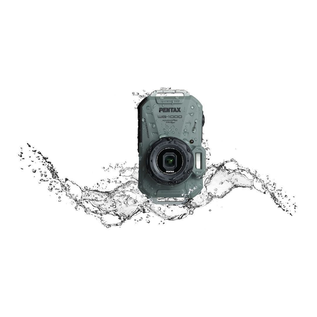 Pentax WG-1000 All-Weather Compact Camera with 4x Optical Zoom and 20 Color Modes (Olive)