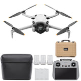 DJI Mini 4 Pro Fly More Combo (DJI RC 2) (GL) with Weatherproof Hard Case with Customizable Foam