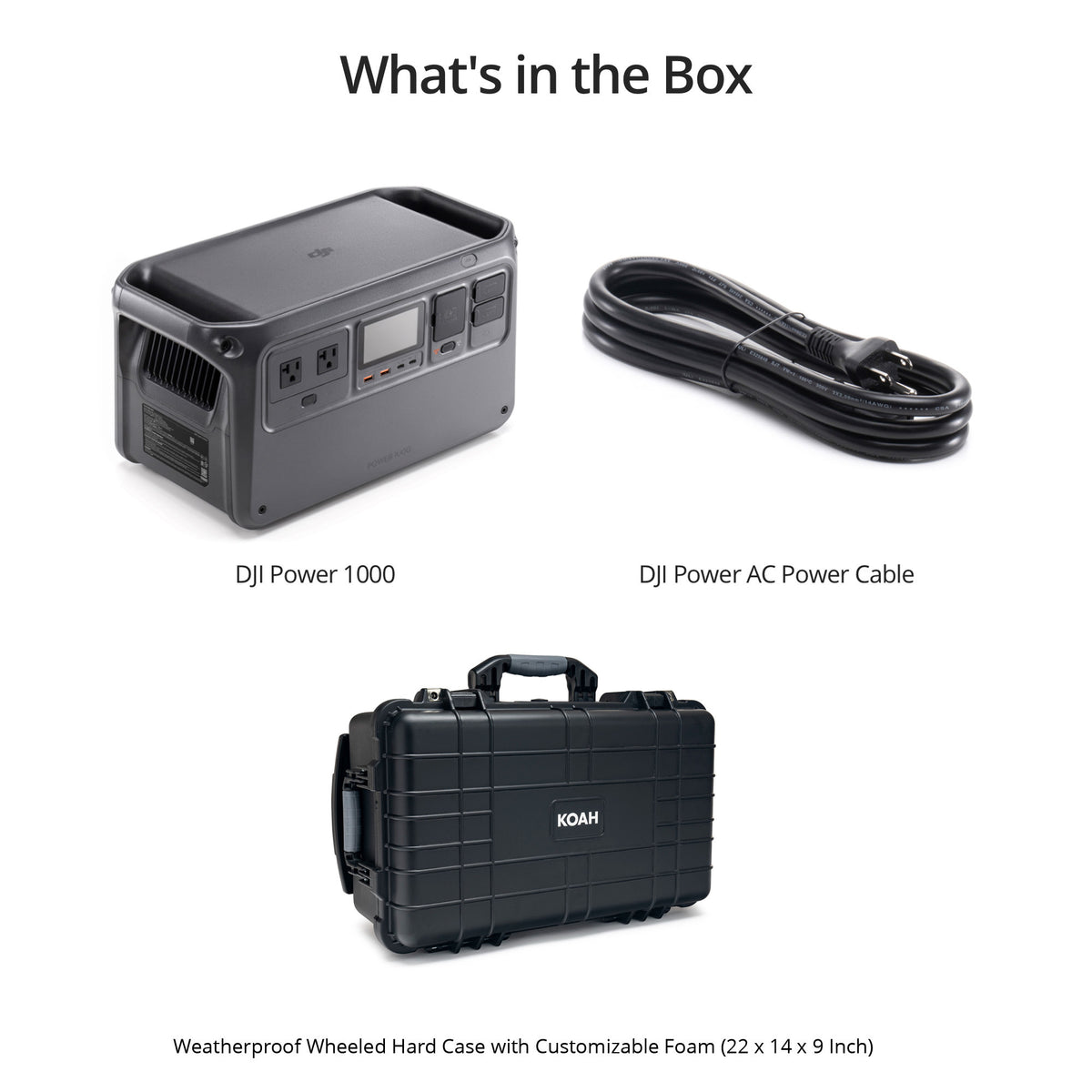 DJI Power 1000 with Weatherproof Wheeled Hard Case with Customizable Foam bundle