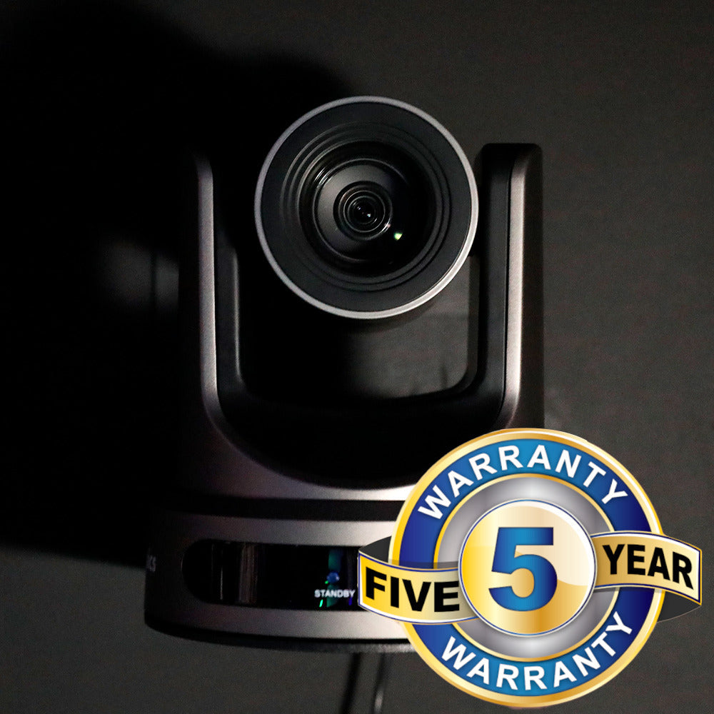 PTZOptics Move SE 30x 1080p Full HD Advanced PTZ Auto-Tracking Pan Tilt Zoom Camera (Gray) Bundle