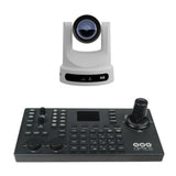 PTZOptics Move SE 30x 1080p Full HD Advanced PTZ Auto-Tracking Pan Tilt Zoom Camera (White) Bundle