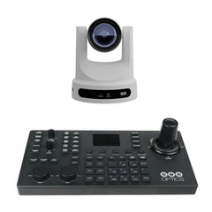 PTZOptics Move SE 30x 1080p Full HD Advanced PTZ Auto-Tracking Pan Tilt Zoom Camera (White) Bundle