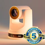 PTZOptics Move SE 30x 1080p Full HD Advanced PTZ Auto-Tracking Pan Tilt Zoom Camera (White) Bundle