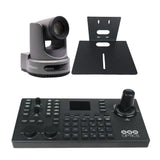 PTZOptics Move SE 30x 1080p FHD Auto-Tracking Zoom Camera (Gray) with Joystick Controller Bundle