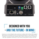 PTZOptics Move SE 30x 1080p FHD Auto-Tracking Zoom Camera (Gray) with Joystick Controller Bundle