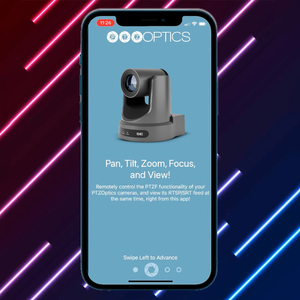 PTZOptics Move SE 30x 1080p FHD Auto-Tracking Zoom Camera (Gray) with Joystick Controller Bundle