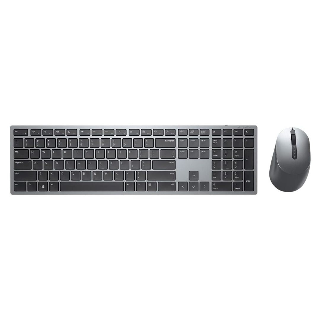 Dell Premier Multi-Device Wireless Bluetooth Keyboard and Mouse Combo with USB Receiver (Titan Gray)