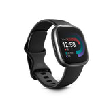 Fitbit Versa 4 Thin Lightweight Aluminum Fitness Smartwatch with Color Touchscreen (Black Graphite)