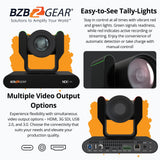 BZBGear 1080P 20x Zoom NDI 1TB PTZ Auto-Tracking and Live Streaming Camera (Black) Bundle