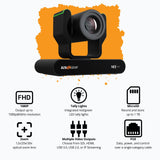 BZBGear 1080P 20x Zoom NDI 1TB PTZ Auto-Tracking and Live Streaming Camera (Black) Bundle