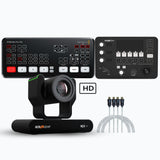 BZBGear 1080P 20x Zoom NDI 1TB PTZ Auto-Tracking and Live Streaming Camera (Black) Bundle