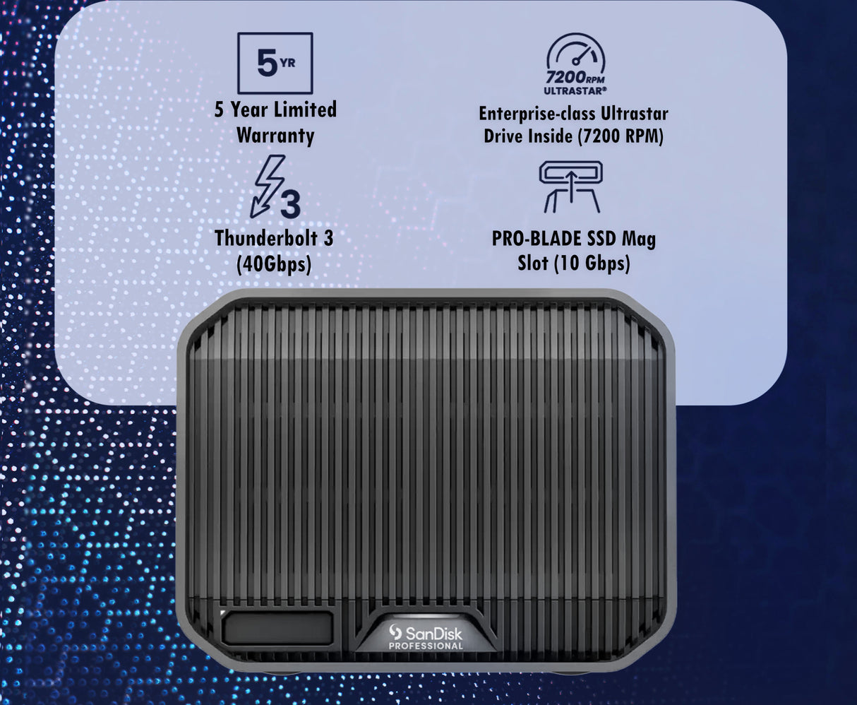 SanDisk Professional 16TB G-RAID Mirror Full Workflow with 2 x SSD Mags (4TB Each) Bundle