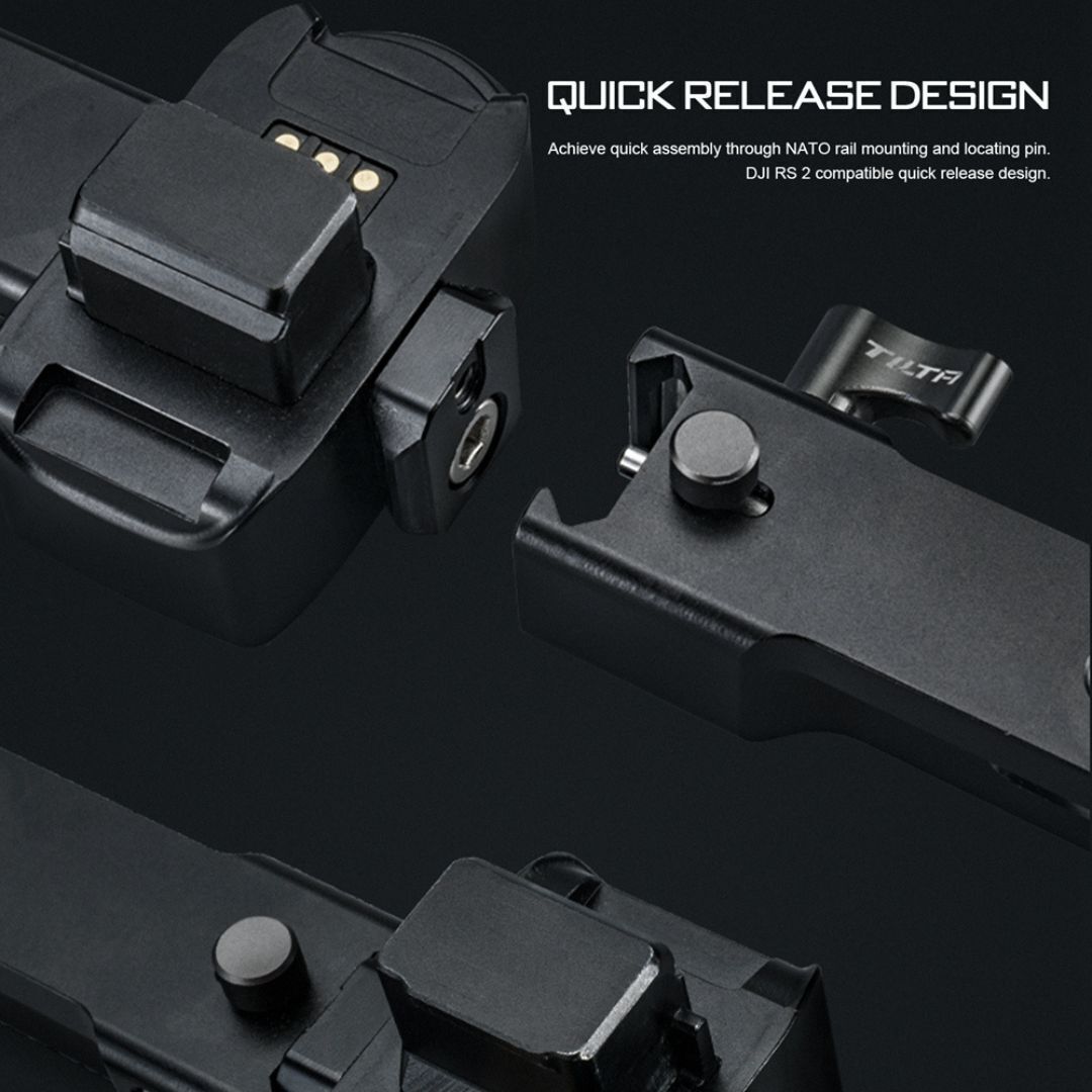 Tilta Dual Handle Power Supply Bracket for DJI Ronin with Power Supply Module (Black)