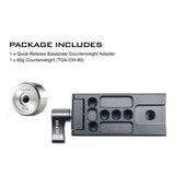 Tilta Quick Release Baseplate Counterweight Adapter with Aluminum Alloy Construction (Black)
