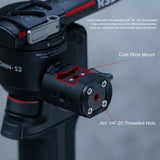 Tilta Right-Side NATO Rail to Rosette Adapter with Cold Shoe Receiver for DJI Gimbal (Black)