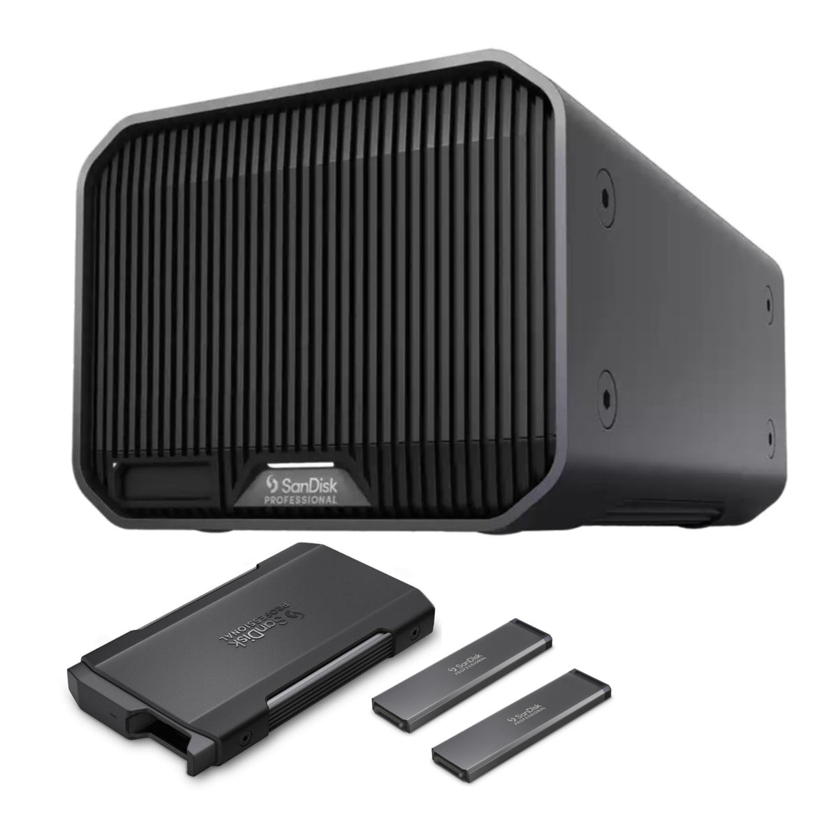 SanDisk Professional 16TB G-RAID Mirror Full Workflow with 2 x Pro-Blade SSD Mags (1TB Each) Bundle