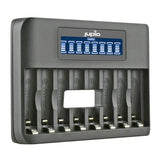 Jupio USB 8-Slots Octo Battery Charger with LCD Display for Electronic Devices