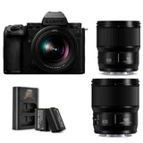 Panasonic DC-S5M2X with S-R2060 (20-60mm) , S-S50 (50mm), and S-E100 (100mm) Lenses Bundle