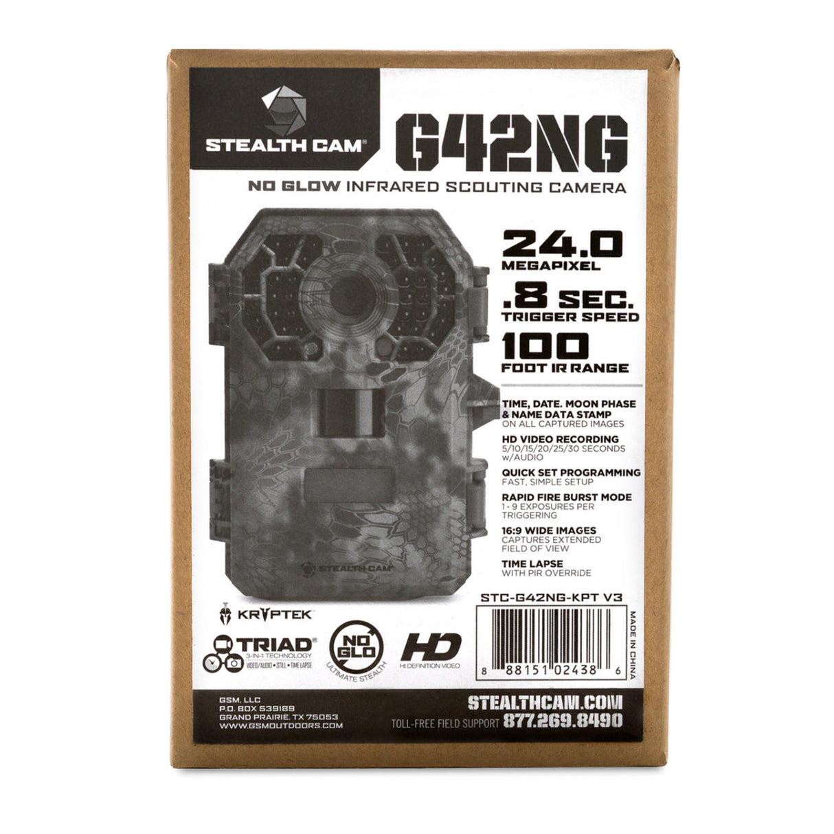 Stealth Cam 2022 G42NG 32MP No Glow Trail Camera (Kryptek Camouflage)