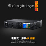 Blackmagic Design UltraStudio 4K Mini Recorder with Power Cord (Black) and Read Memory Card Bundle