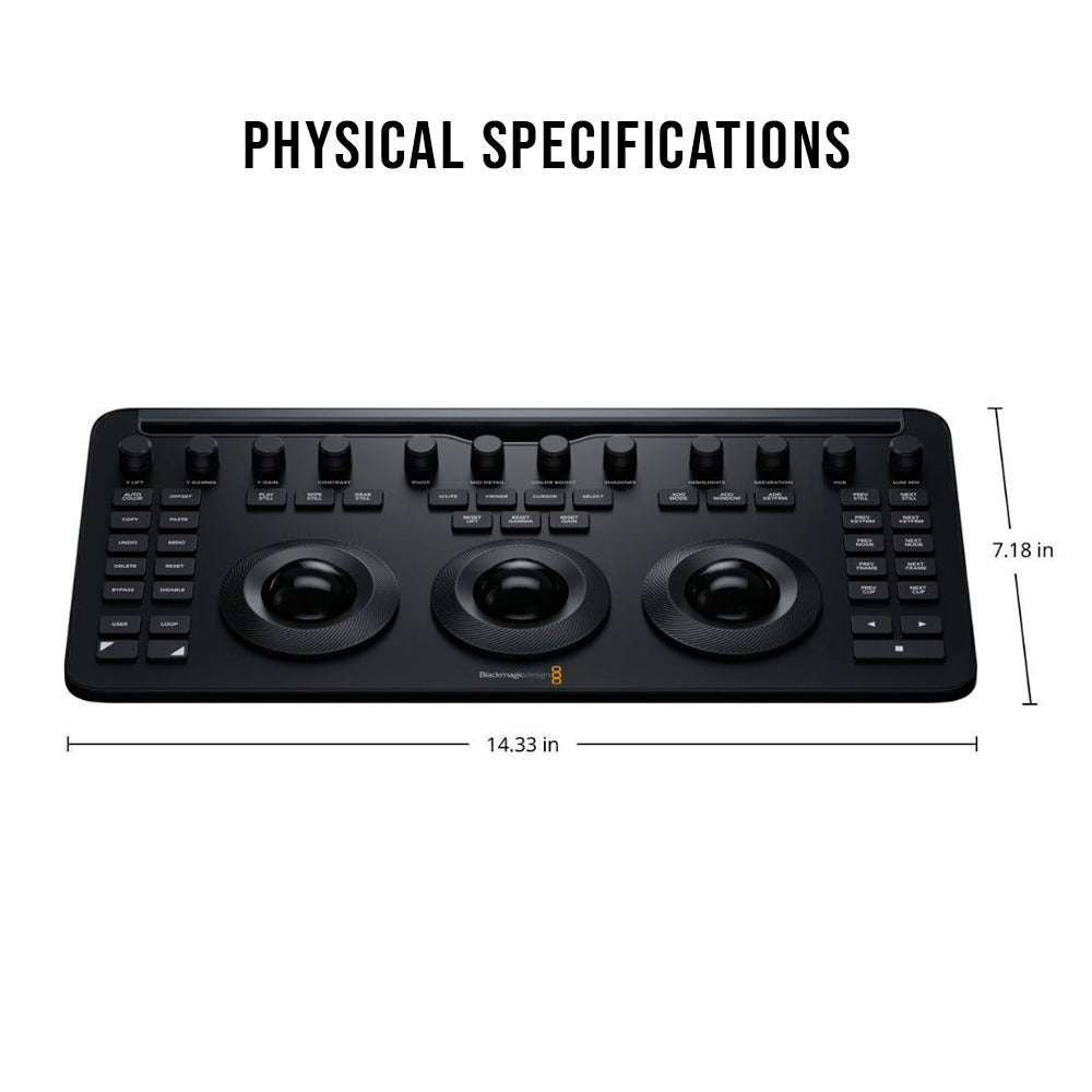 Blackmagic Design DaVinci Resolve Micro Color Panel (Black) with Charge Cable Bundle