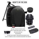 Sigma 14mm f/1.8 DG HSM ART Lens for Sony DSLR Cameras with 11 Lens Mount Converter Bundle