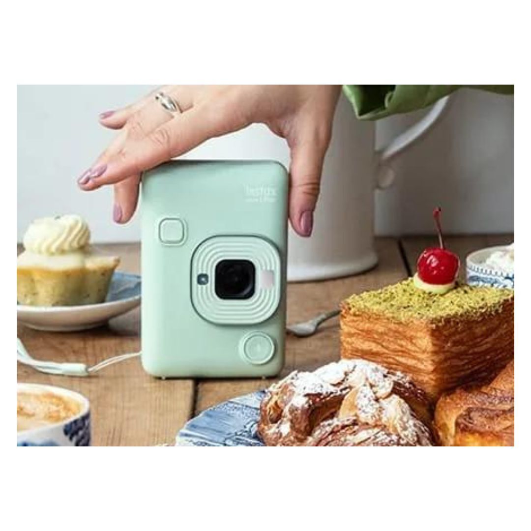 Fujifilm Instax Mini LiPlay Hybrid Instant Camera and Smartphone Printer (Matcha Green)