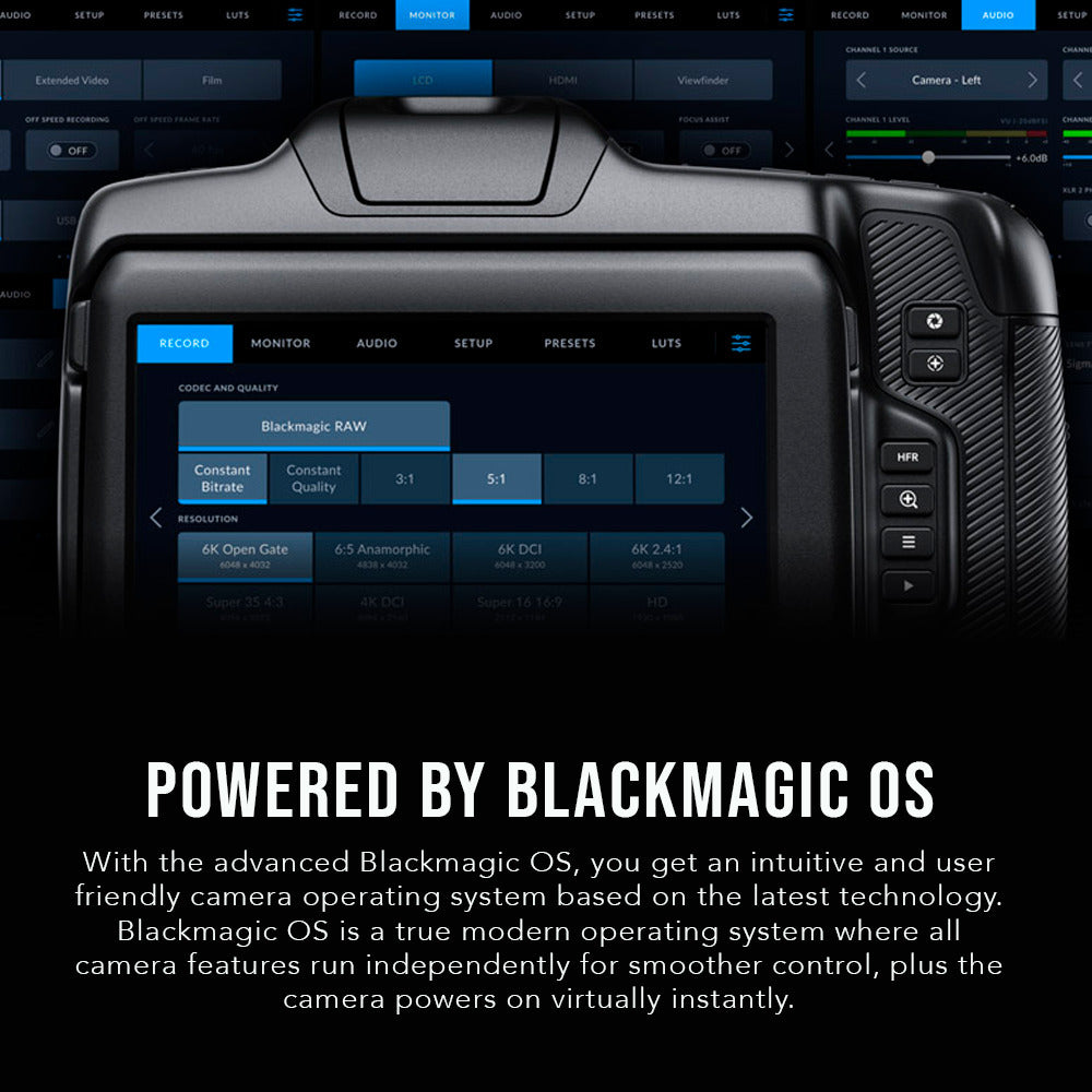 Blackmagic Design Cinema Camera 6K with 24-70mm f/2.8 DG DN Art Zoom Full Frame L-Mount Lens Bundle