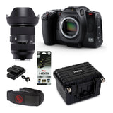 Blackmagic Design Cinema Camera 6K with 24-70mm f/2.8 DG DN Art Zoom Full Frame L-Mount Lens Bundle
