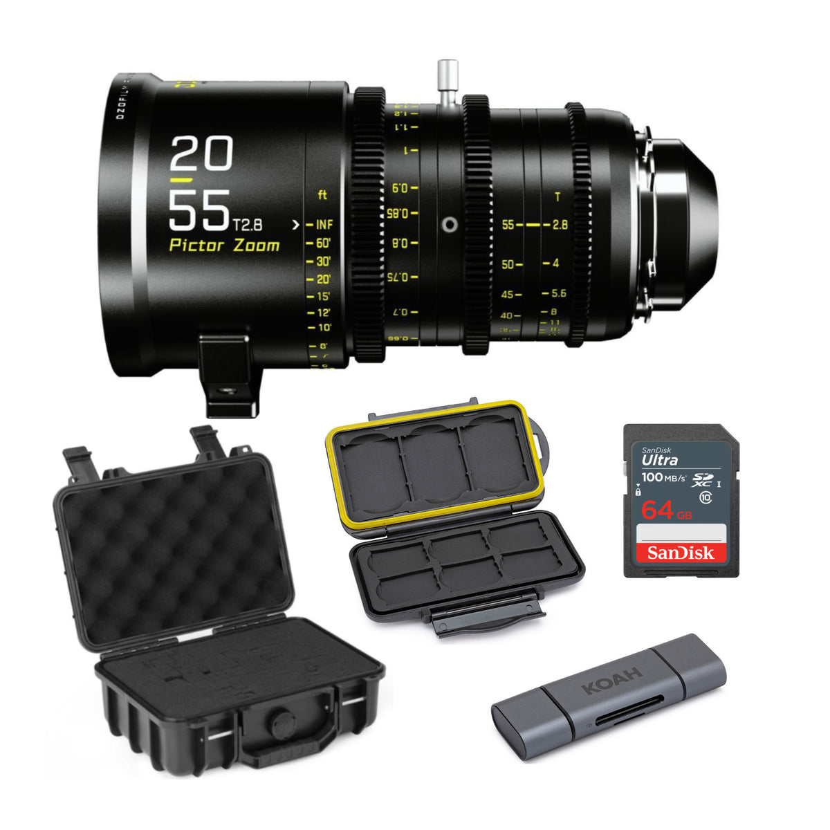 DZOFilm Pictor Zoom 20-55mm T2.8 Super 35 Parfocal Lens (PL Mount and EF Mount) Bundle