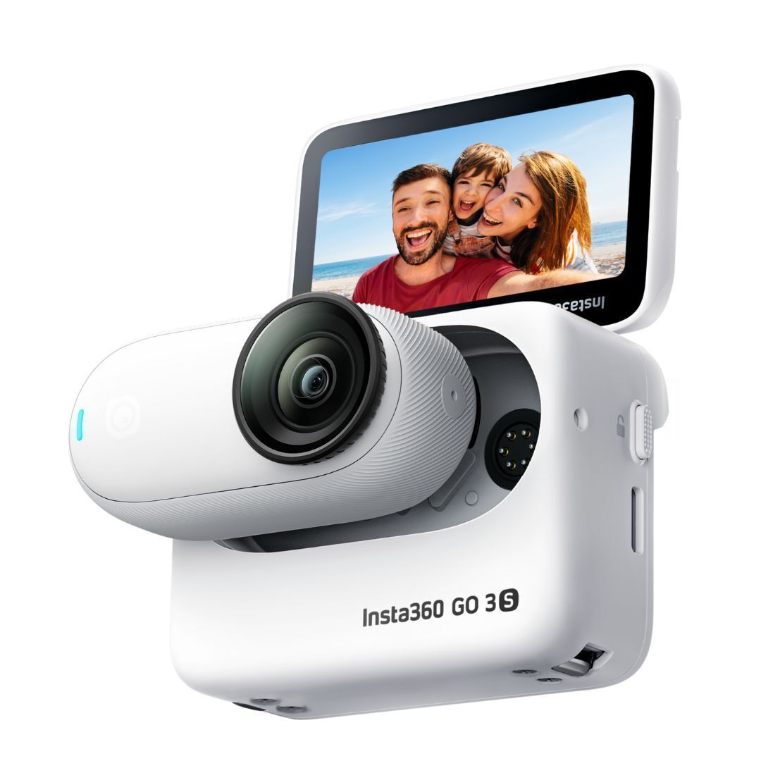 Insta360 GO 3S Action Camera with Compact Design, 4K Video Resolution (64GB, Arctic White)