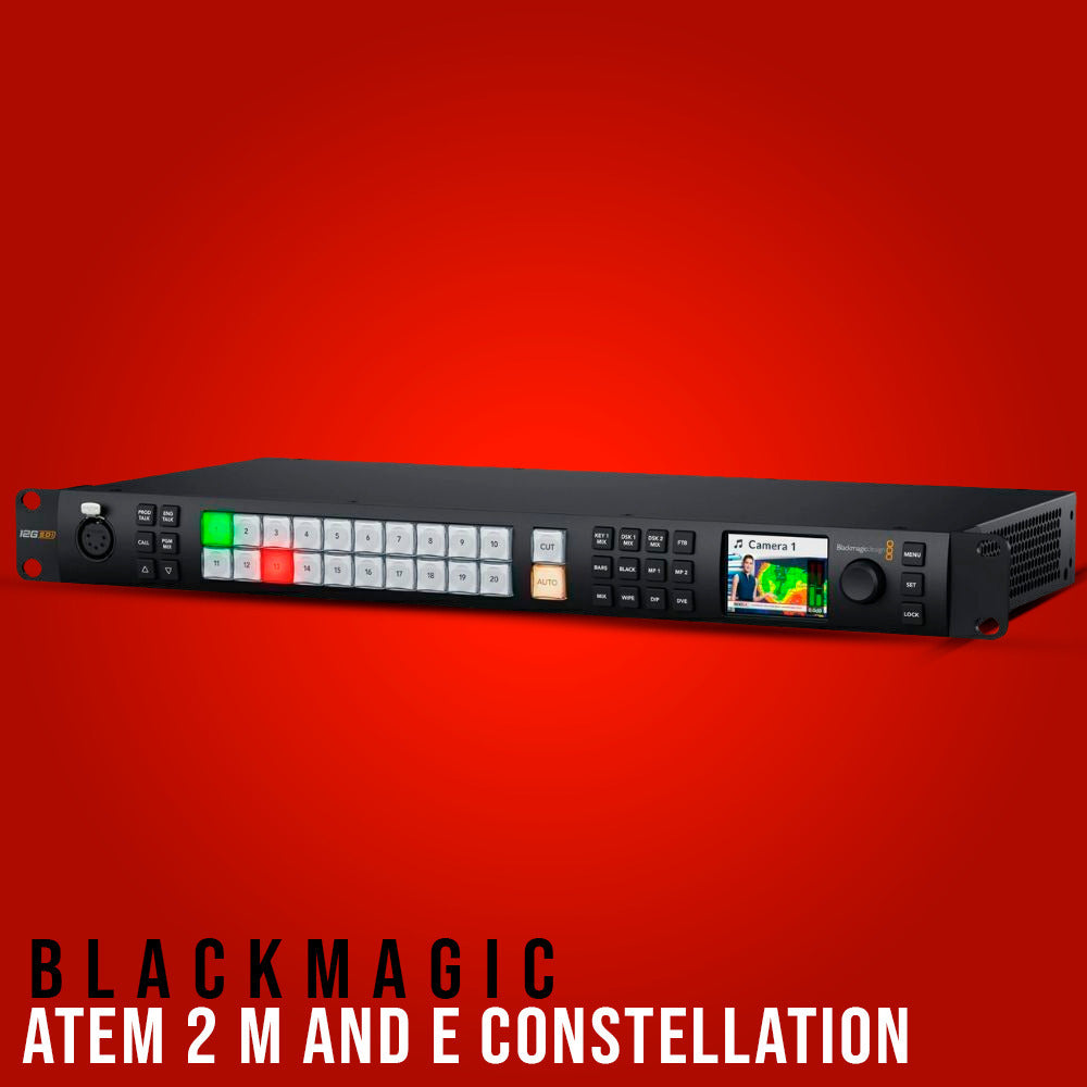 Blackmagic Design ATEM 2 M and E Constellation 4K Live Production Switcher Bundle