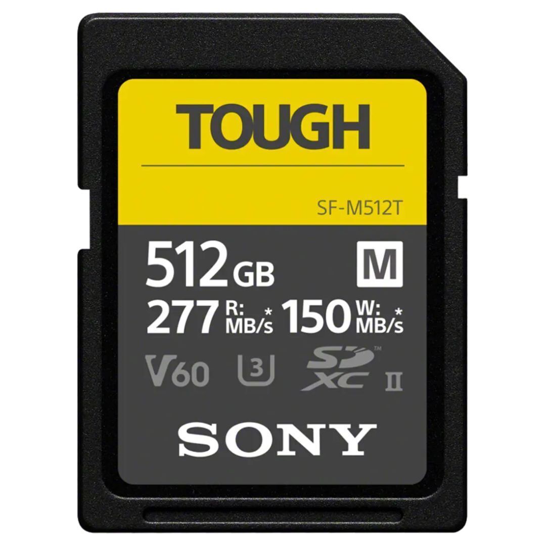 Sony 512GB TOUGH M Series SDXC UHS-II Memory Card with 150 MBPS Write Speed and 277 MBPS Read Speed
